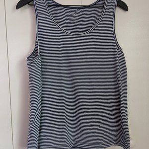 Primary Grown-Ups lounge tank in navy stripe